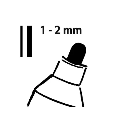 Sigel krijtmarker 1-2mm & 1-5mm afwasbaar 2 stuks wit 3