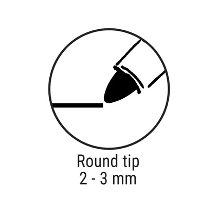 Sigel glasboardmarker 2-3mm ronde punt 5 stuks in etui rood 3