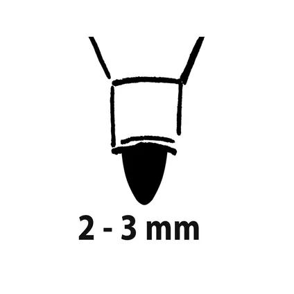 Sigel glasboardmarker 2-3mm ronde punt 2 stuks in etui wit 5