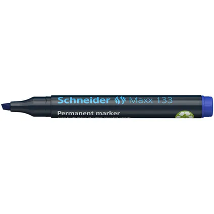 Marqueur permanent Schneider Maxx 133 avec pointe biseautée bleu 3
