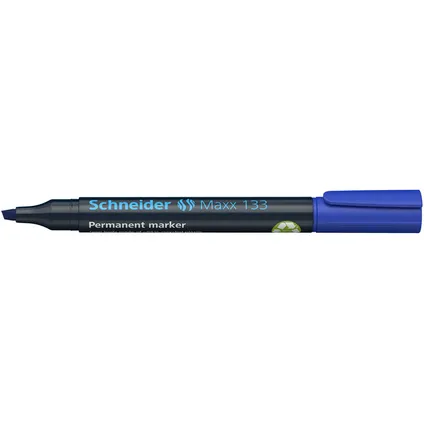 Marqueur permanent Schneider Maxx 133 avec pointe biseautée bleu 4