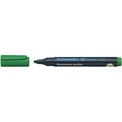Marqueur permanent Schneider Maxx 133 avec pointe biseautée vert 2