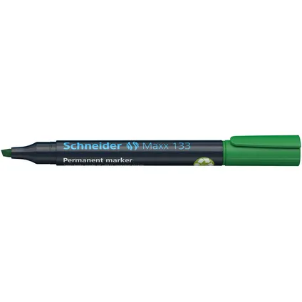 Marqueur permanent Schneider Maxx 133 avec pointe biseautée vert 4