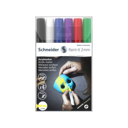 Schneider acryl marker Paint-it 310 2mm etui 6 stuks