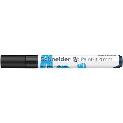 Schneider acryl marker Paint-it 320 4mm zwart