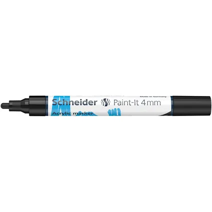 Schneider acryl marker Paint-it 320 4mm zwart 4
