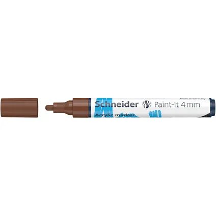 Marqueur acrylique Schneider Paint-it 320 4mm brun 2