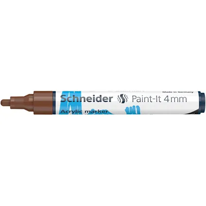 Marqueur acrylique Schneider Paint-it 320 4mm brun 3