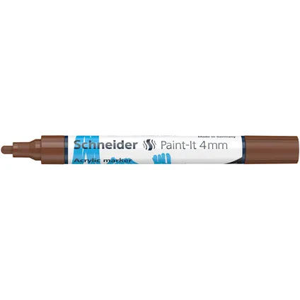 Marqueur acrylique Schneider Paint-it 320 4mm brun 4
