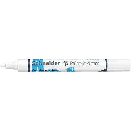Marqueur acrylique Schneider Paint-it 320 4mm blanc 4