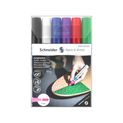 Schneider acryl marker Paint-it 320 4mm etui 6 stuks