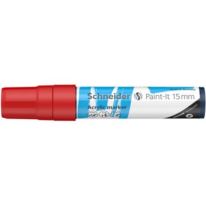 Schneider acryl marker Paint-it 330 15mm rood