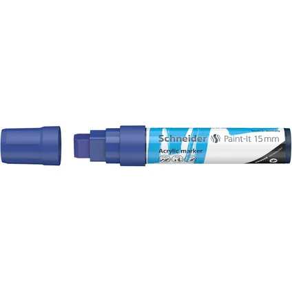 Schneider acryl marker Paint-it 330 15mm blauw 2