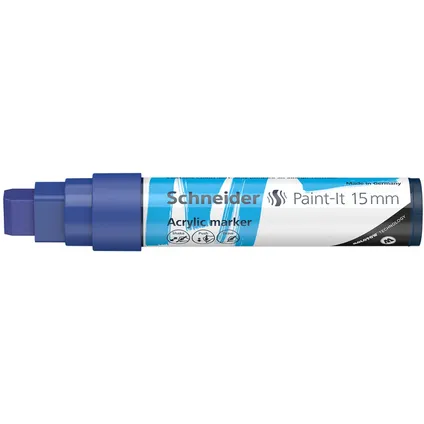 Schneider acryl marker Paint-it 330 15mm blauw 3