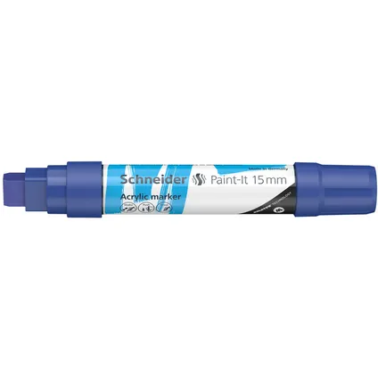 Schneider acryl marker Paint-it 330 15mm blauw 4
