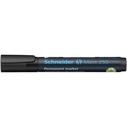 Marqueur permanent Schneider Maxx 250 avec pointe biseautée noir