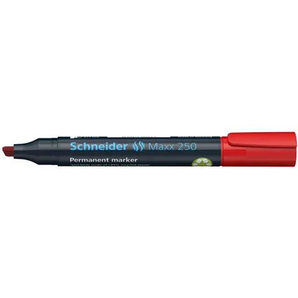Marqueur permanent Schneider Maxx 250 avec pointe biseautée rouge 4