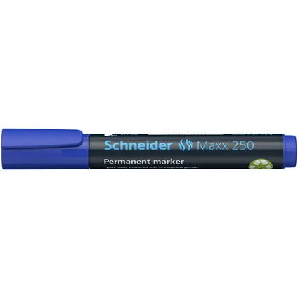Marqueur permanent Schneider Maxx 250 avec pointe biseautée bleu