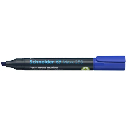 Marqueur permanent Schneider Maxx 250 avec pointe biseautée bleu 4