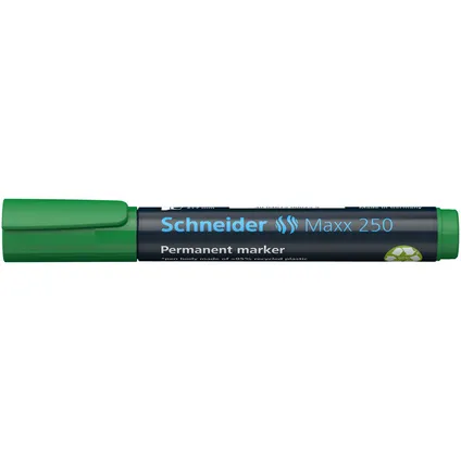 Marqueur permanent Schneider Maxx 250 avec pointe biseautée vert