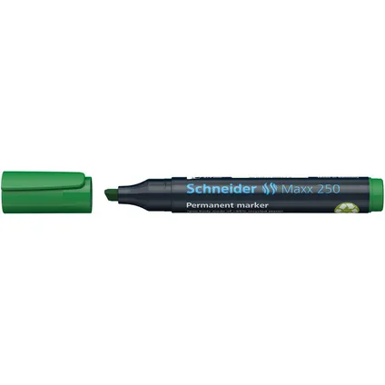 Marqueur permanent Schneider Maxx 250 avec pointe biseautée vert 2