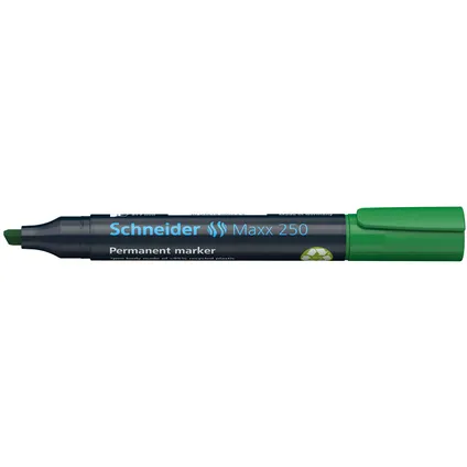 Marqueur permanent Schneider Maxx 250 avec pointe biseautée vert 4