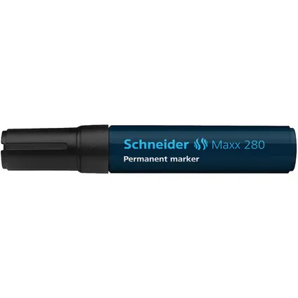 Marqueur permanent Schneider Maxx 280 avec pointe biseautée noir