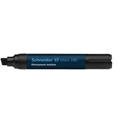 Marqueur permanent Schneider Maxx 280 avec pointe biseautée noir 4