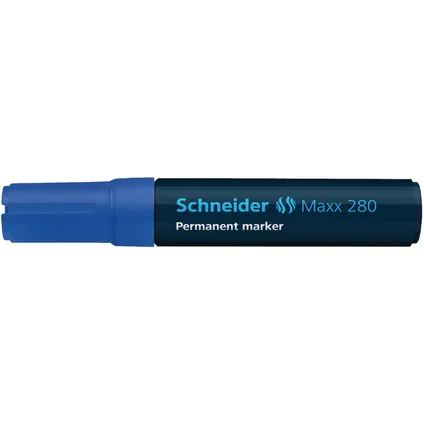 Marqueur permanent Schneider Maxx 280 avec pointe biseautée bleu