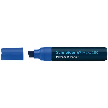 Marqueur permanent Schneider Maxx 280 avec pointe biseautée bleu 2
