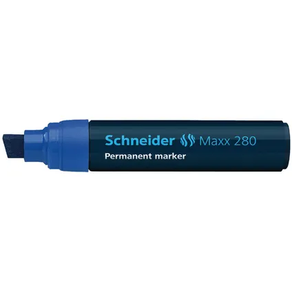 Marqueur permanent Schneider Maxx 280 avec pointe biseautée bleu 3