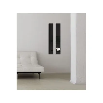 Sigel glasmagneetbord Artverum 120x780x15mm zwart met 2 magneten  7