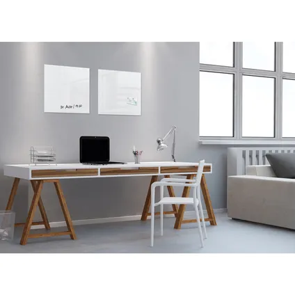 Sigel glasmagneetbord Artverum 480x480x15mm super wit met 3 magneten  8