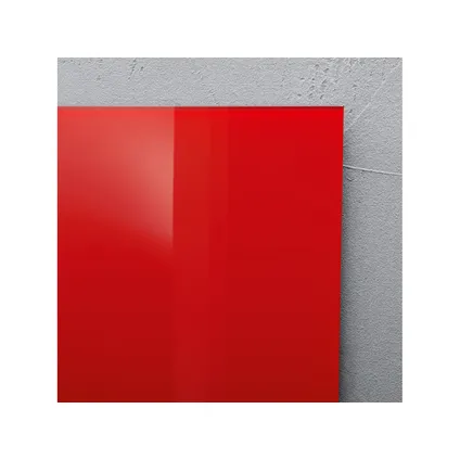 Sigel glasmagneetbord Artverum 480x480x15mm rood met 3 magneten  10
