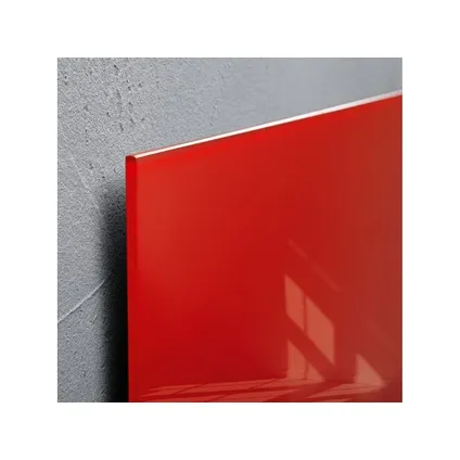 Sigel glasmagneetbord Artverum 480x480x15mm rood met 3 magneten  2