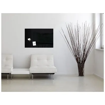 Sigel glasmagneetbord Artverum 600x400x15mm zwart met 3 magneten  6
