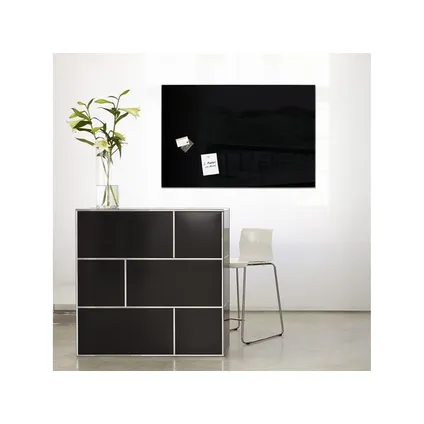 Sigel glasmagneetbord Artverum 600x400x15mm zwart met 3 magneten  7