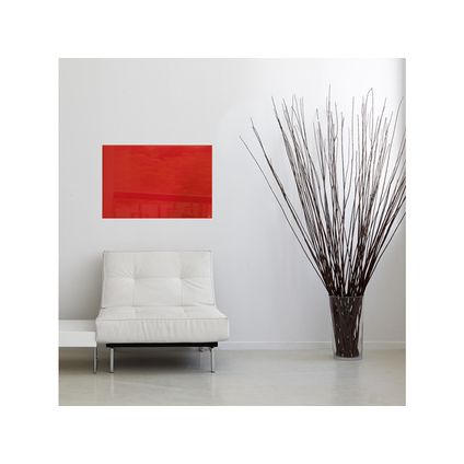 Sigel glasmagneetbord Artverum 600x400x15mm rood met 3 magneten