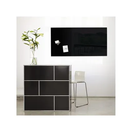 Sigel glasmagneetbord Artverum 910x460x15mm zwart met 3 magneten  6