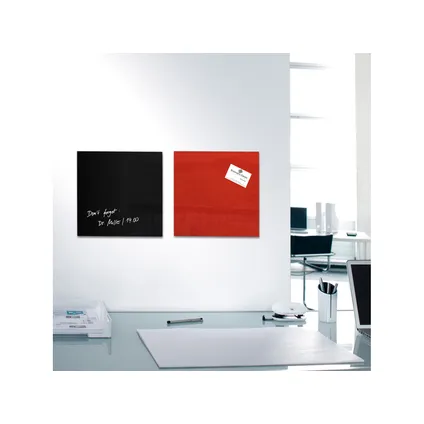 Sigel glasmagneetbord Artverum 300x300x15mm zwart met 1 magneet  7