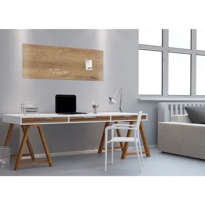 Sigel glasmagneetbord Artverum 1300x550x15mm natural wood design met 2 magneten  3