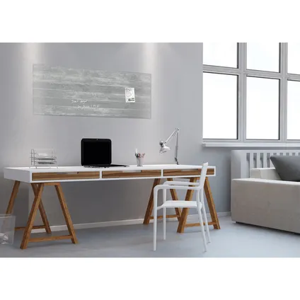 Sigel glasmagneetbord Artverum 1300x550x15mm beton design met 2 magneten  3