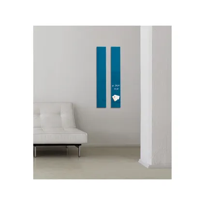 Sigel glasmagneetbord Artverum 120x780x15mm petrol blauw met 2 magneten  7