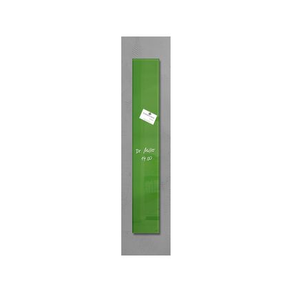 Tableau magnétique en verre Sigel Artverum 120x780x15mm vert avec 2 aimants