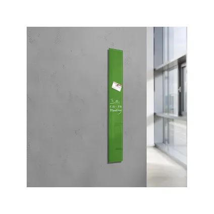 Sigel glasmagneetbord Artverum 120x780x15mm groen met 2 magneten  2