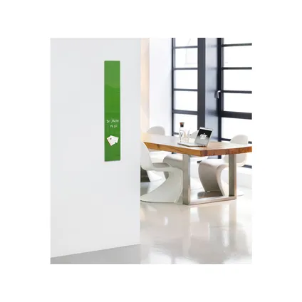 Sigel glasmagneetbord Artverum 120x780x15mm groen met 2 magneten  6