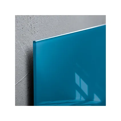Tableau magnétique en verre Sigel Artverum 480x480x15mm bleu pétrol avec 3 aimants 3
