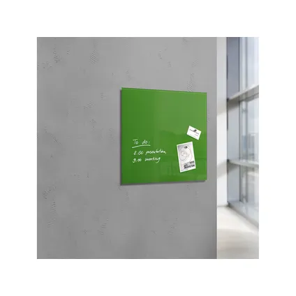 Sigel glasmagneetbord Artverum 480x480x15mm groen met 3 magneten  2