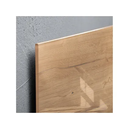 Tableau magnétique en verre Sigel Artverum 480x480x15mm design bois naturel avec 3 aimants 3