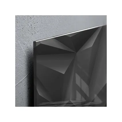 Tableau magnétique en verre Sigel Artverum 480x480x15mm design diamant noir avec 3 aimants 3